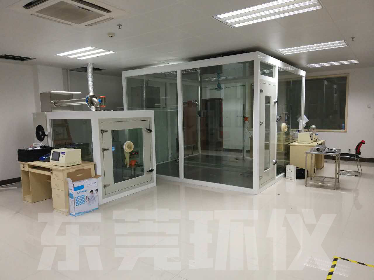 空气净化器CADR测试舱和CCM舱的连接方式(图1) 连接方式图